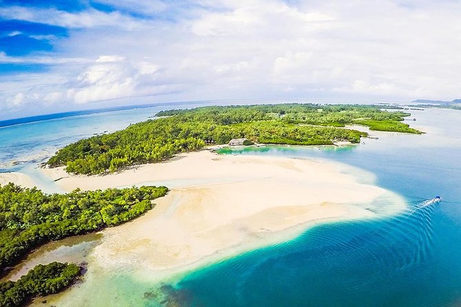 Ile aux Cerfs island aerial view