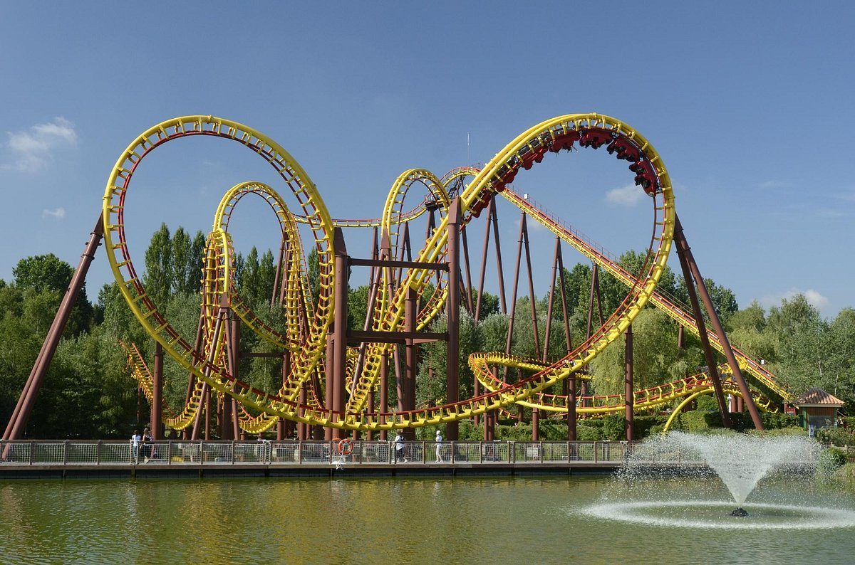 A roller coaster at Parc Astérix