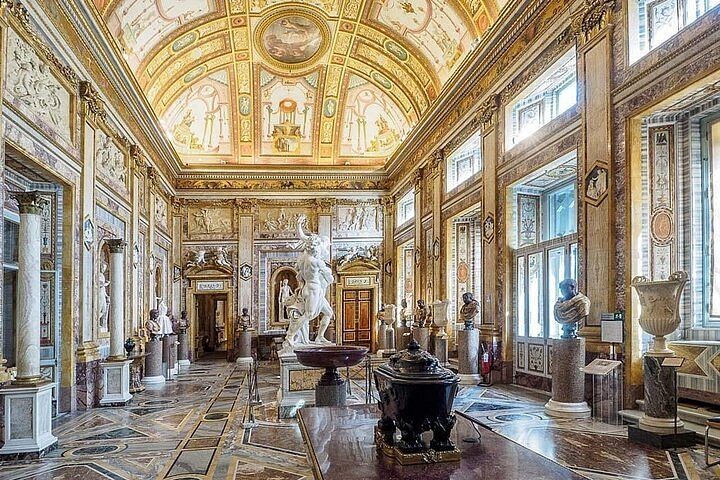 Frescoed hall inside Galleria Borghese