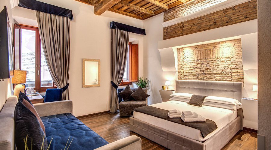 Boutique hotel room near the Spanish Steps