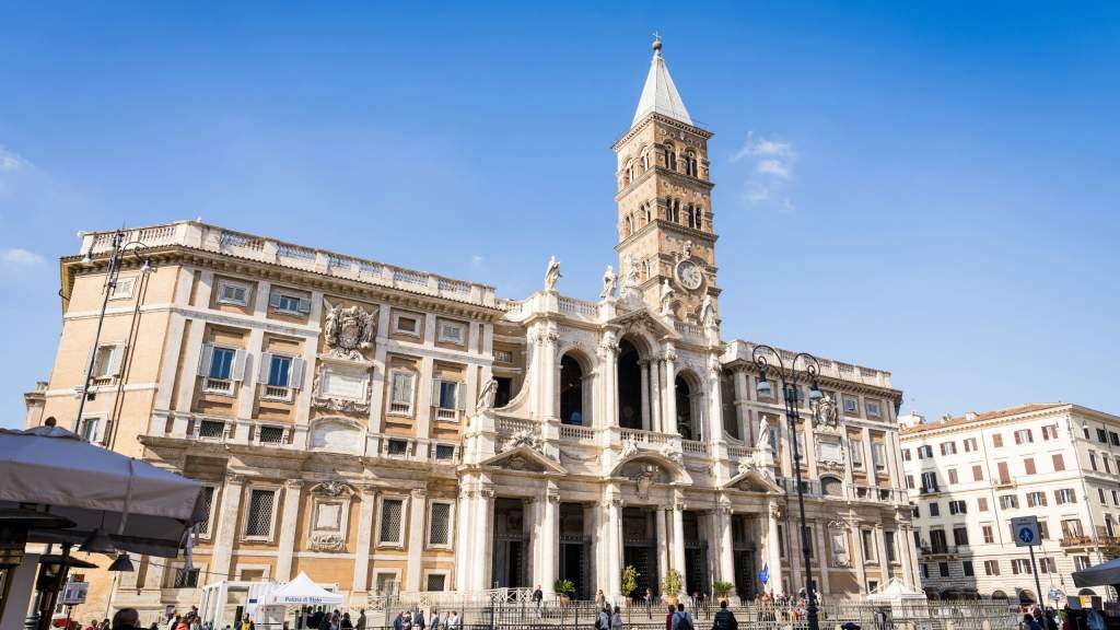 Facade and bell tower of Santa Maria Maggiore