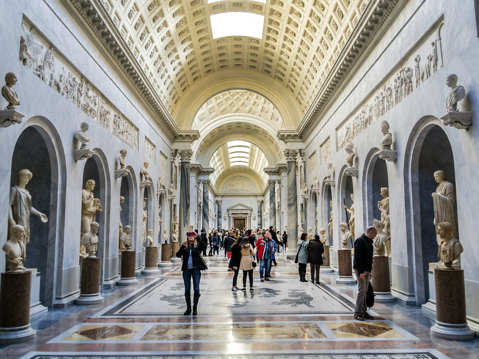 Statue gallery in the Vatican Museums